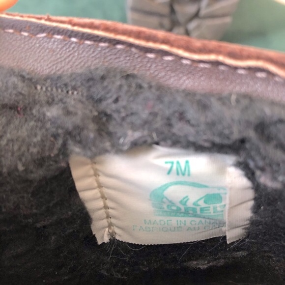 COPY - Rare vtg SOREL brown suede hiking winter boots 7 - Picture 7 of 9